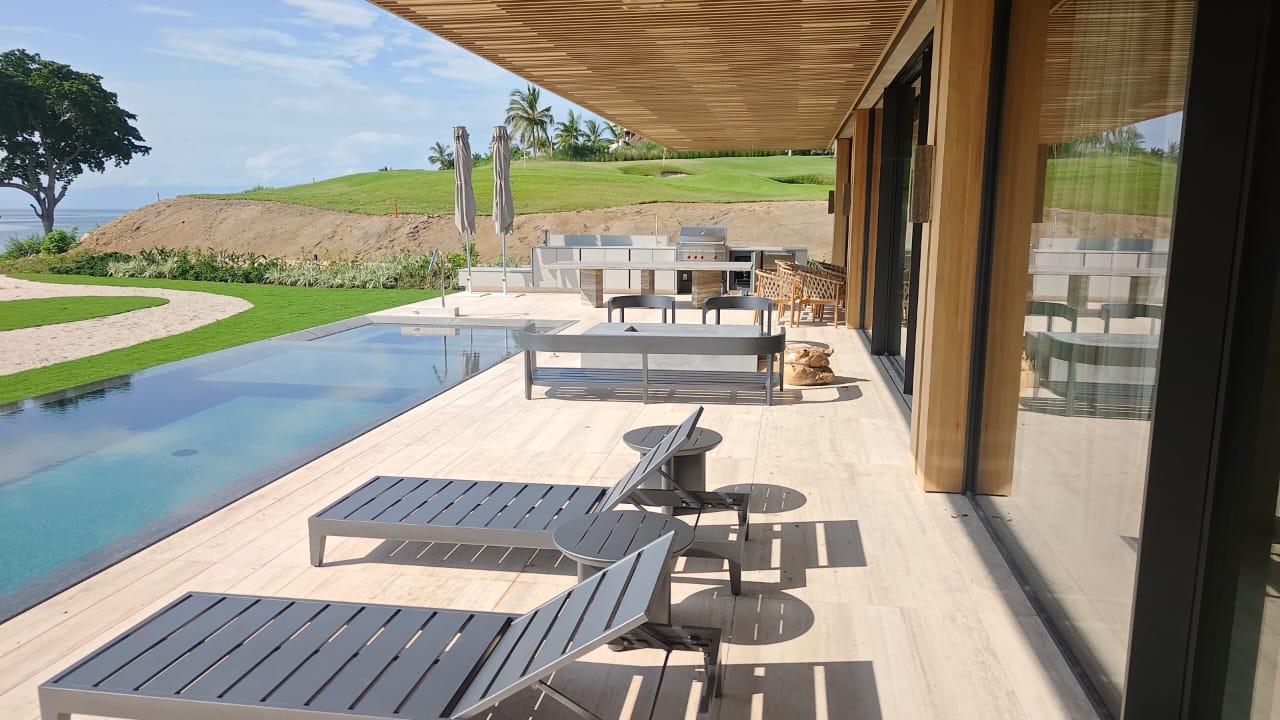 Terraza con vista al campo